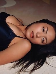 Yukie Kawamura cute girl in a miniskirt with seamed stockings