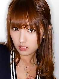 Busty and pretty Japanese Tsubasa Amami shows her amazing breasts with beautiful face