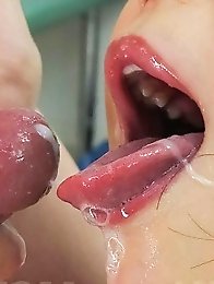 Akari Asagiri Asian with big cans has cum on face from penises