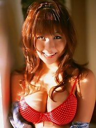 Enchanting busty asian beauty Mai Nishida enjoying herself at the beach