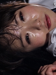Amateur Mana Satomi gets fed thick cock.